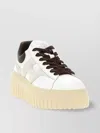 Hogan Striped Sneakers With Padded Collar And Contrasting Sole