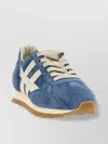 Hogan Striped Sneakers With Rubber Sole And Suede In Blue
