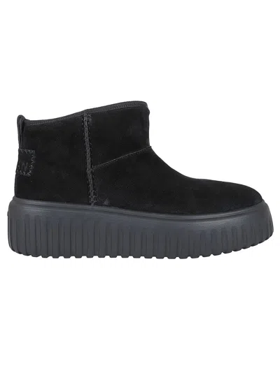 HOGAN STRIPES ANKLE BOOTS