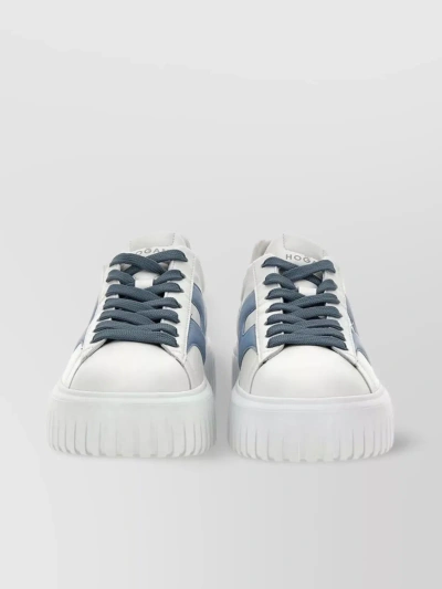 Hogan "stripes H" Nappa Leather Sneakers In White