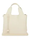 Hogan Structured Crossbody Shopping Bag With Textured Finish In White