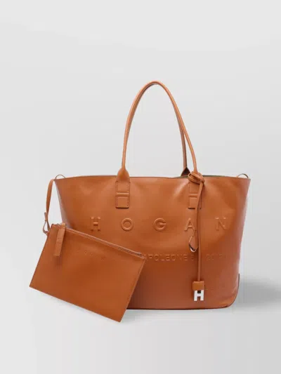 Hogan Structured Double Handle Shoulder Bag