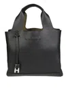 Hogan Structured Pebbled Shoulder Bag With Versatile Design In Black
