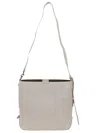 Hogan Structured White Calfskin Shoulder Bag With Adjustable Strap