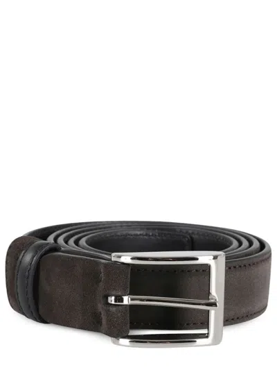 Hogan Stylish Calfskin Belt For Men - Fw25 Collection In Metallic