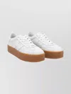 Hogan Low Top Leather Sneakers With Platform Sole In White