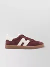 Hogan Stylish Leather Sneakers Suede Finish In Red