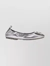 Hogan Stylish Loafers With Buckle And Elastic Trim In Silver