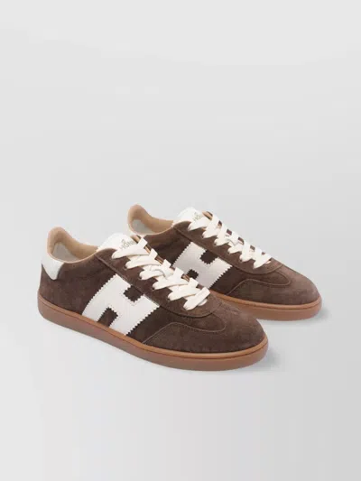 Hogan Stylish Low Top Sneakers In Brown