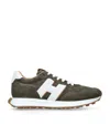 Hogan "h601" Sneakers Featuring H-shaped Studs In Green