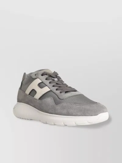 HOGAN SUEDE AND MESH SNEAKERS