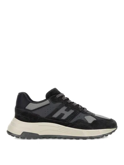 HOGAN SUEDE AND SMOOTH LEATHER HYPERLIGHT SNEAKERS