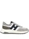 Hogan Round Toe Rubber Sole Panelled Design Sneakers In Gray