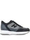 Hogan Interactive Sneakers In Suede And Smooth Leather With Technical Fabric Inserts In Multi