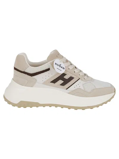 Hogan Suede And Technical Fabric 80s-inspired Sneakers In White