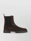Hogan Suede Ankle Boots With Elastic Side Panels