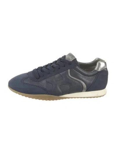Pre-owned Hogan Suede Athletic Sneakers In Blue