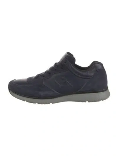 Pre-owned Hogan Suede Athletic Sneakers In Blue