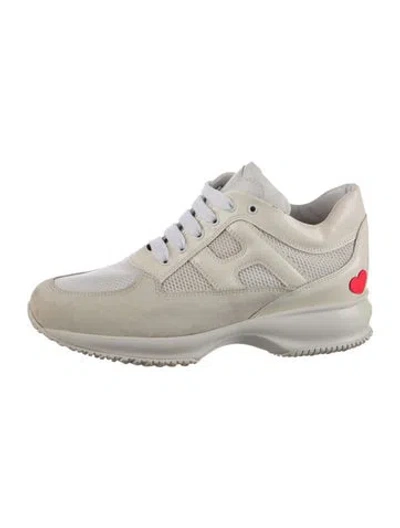 Pre-owned Hogan Suede Athletic Sneakers In Neutrals