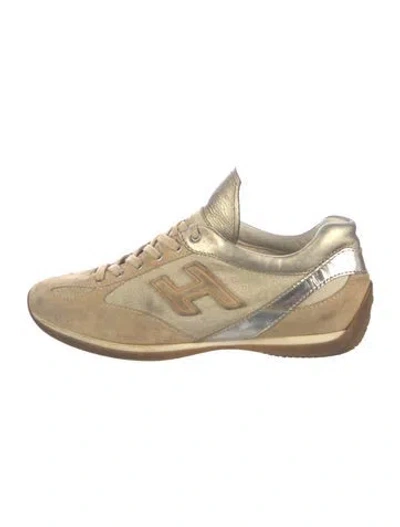 Pre-owned Hogan Suede Athletic Sneakers In Neutrals