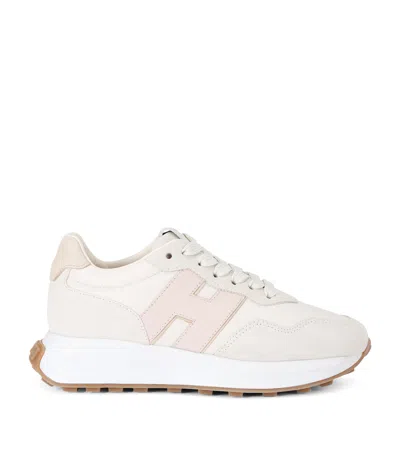 Hogan Suede-blend H641 Sneakers In Pink