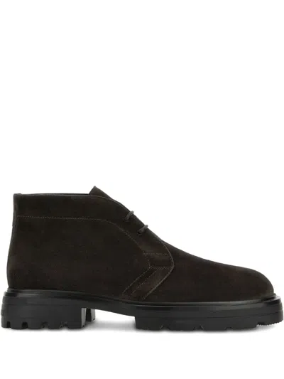 Hogan Suede Boots In Black