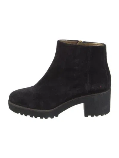 Pre-owned Hogan Suede Boots In Black