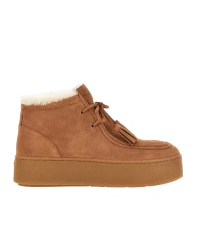 Hogan Suede Boots In Brown