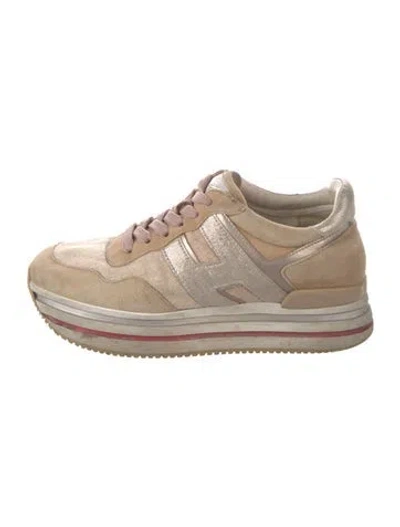 Pre-owned Hogan Suede Chunky Sneakers In Brown