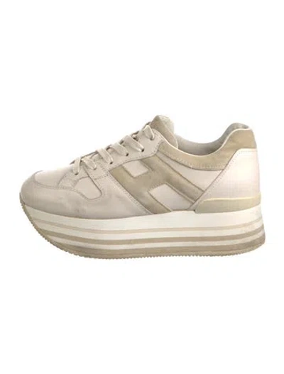Pre-owned Hogan Suede Chunky Sneakers In Neutral