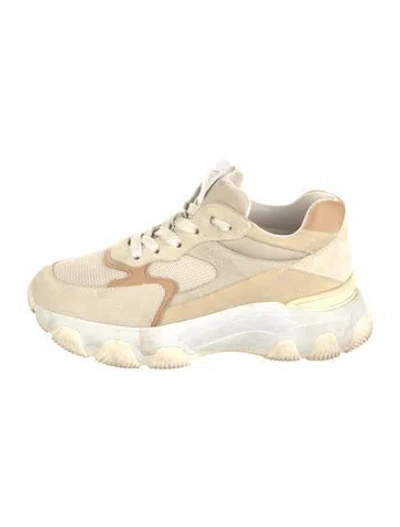 Pre-owned Hogan Suede Chunky Sneakers In Neutrals