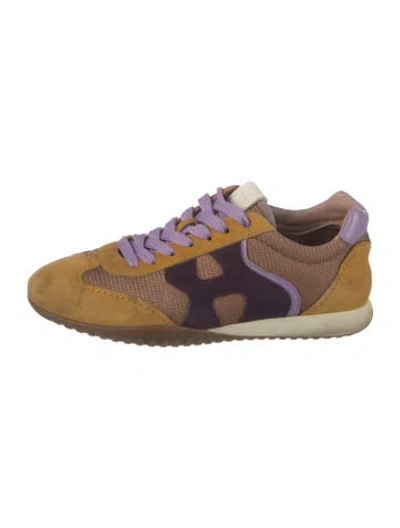 Pre-owned Hogan Suede Colorblock Pattern Athletic Sneakers In Multi
