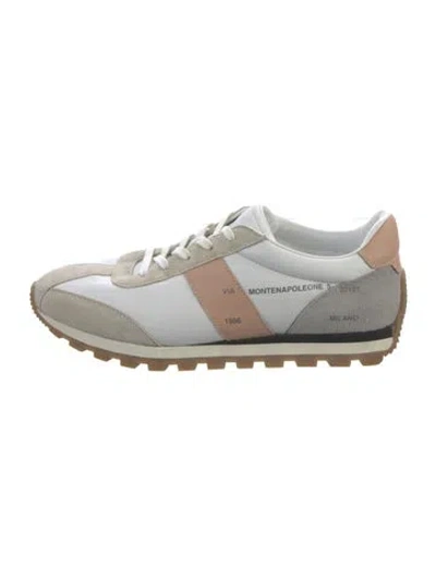 Pre-owned Hogan Suede Colorblock Pattern Sneakers In Silver
