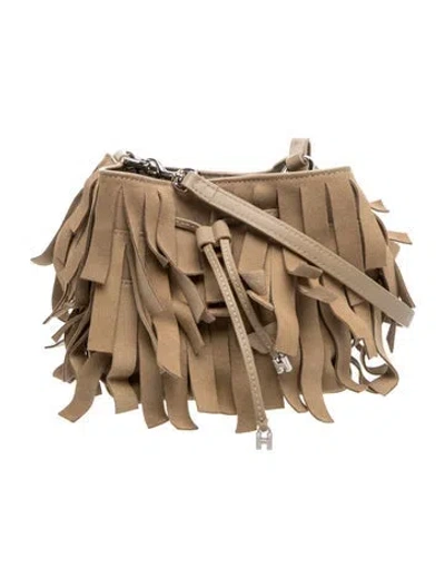 Pre-owned Hogan Suede Crossbody Bag In Neutral