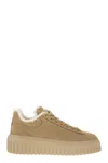 Hogan H-stripes Suede Sneakers With Shearling Lining Shoes