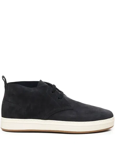 Hogan Suede Lace-up Sneakers In Blue