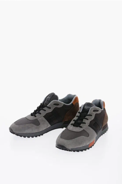Hogan Suede Leather Low-top Sneakers In Grey