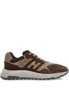Hogan Lightweight Mesh And Suede Sneakers In Brown