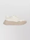 Hogan Suede Leather Sneakers Raised Sole In White
