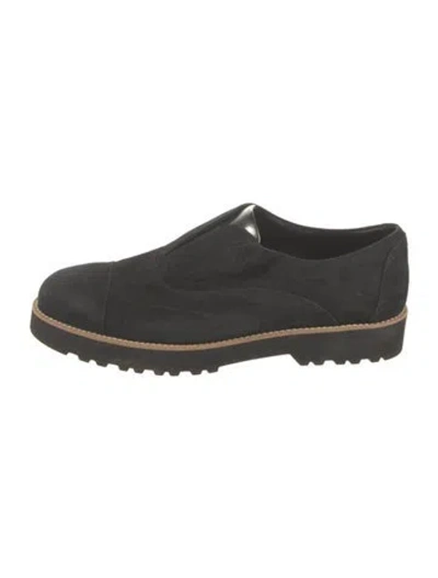 Pre-owned Hogan Suede Loafers In Black