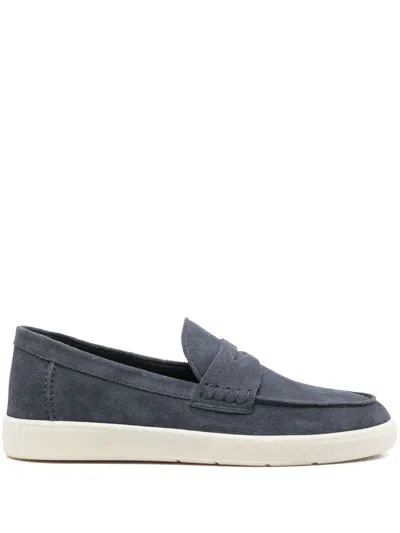 Hogan Suede Sneakers With Round Toe And Rubber Sole In Gray