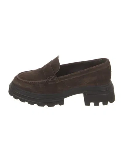 Pre-owned Hogan Suede Loafers In Brown