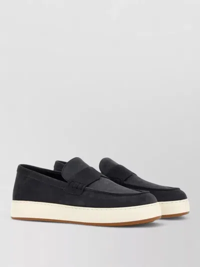 Hogan H668 Loafers In Blue Calfskin In Multi