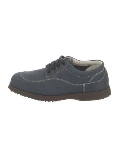 Pre-owned Hogan Suede Oxfords In Blue
