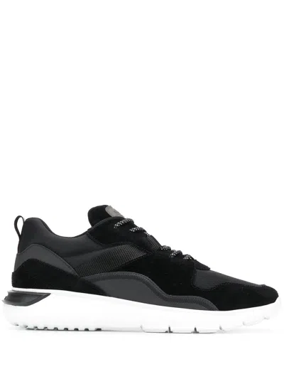 Hogan Suede Panel Sneakers In Black