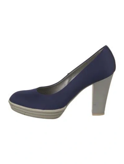 Pre-owned Hogan Suede Pumps In Blue