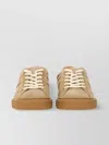 Hogan Suede Round Toe Rubber Sole Sneakers In Multi