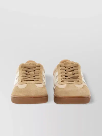 Hogan Suede Rubber Contrast Panel Sneakers