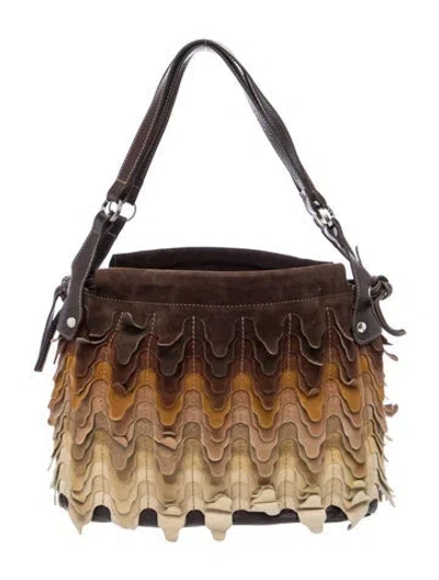Pre-owned Hogan Suede Shoulder Bag In Brown