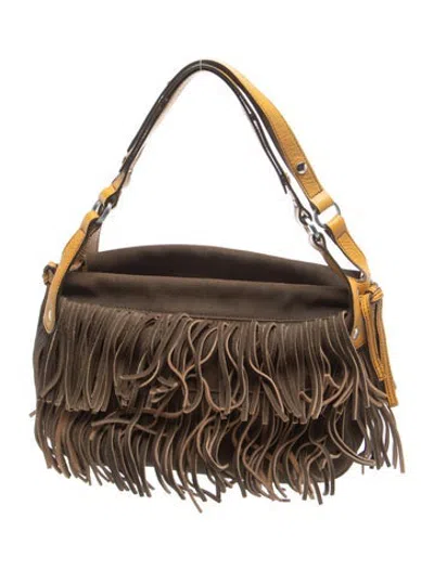 Pre-owned Hogan Suede Shoulder Bag In Brown